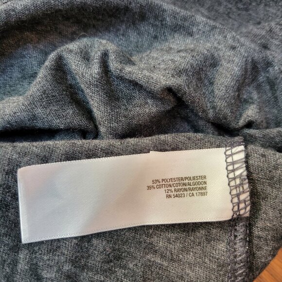 Two OLD NAVY Vintage Button Neckline Black Gray 3/4 Sleeve Baseball Shirts sz L - Picture 3 of 7